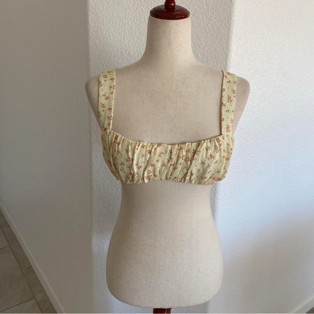 Princess Polly Yellow Floral Crop Top